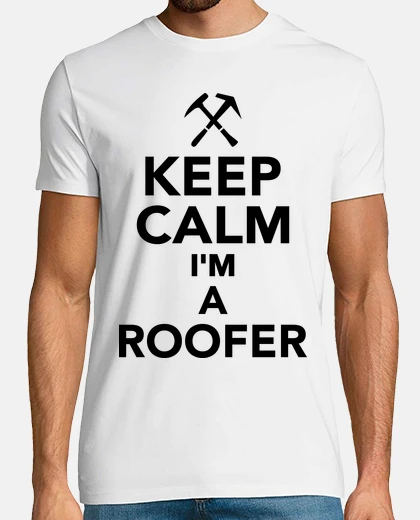 T-shirt mantenere la calma im un conciatetti