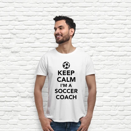 T-shirt mantenere la calma io sono un allenatore di calcio tostadora