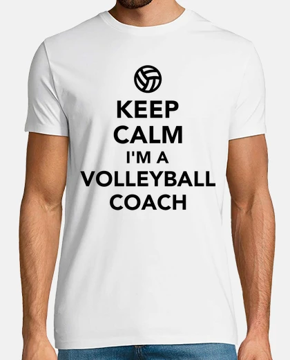 T-shirt mantenere la calma io sono un allenatore di pallavolo