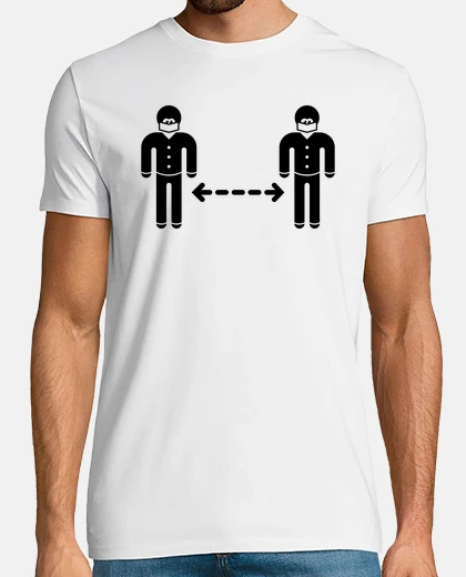 T-shirt mantenere la distanza anche con il viru