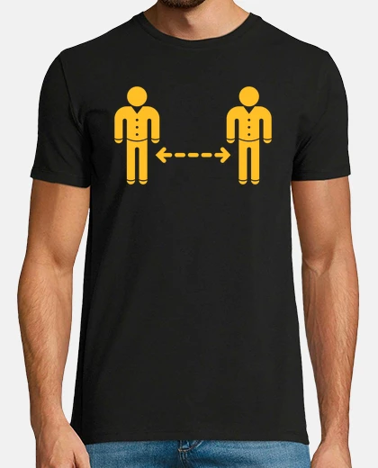 T-shirt mantenere la distanza icona del virus c