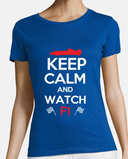 T-shirt mantieni la calma e guarda f1