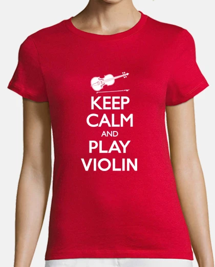 T-shirt mantieni la calma e il violino