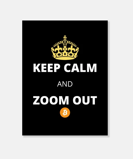 Stampa mantieni la calma e riduci bitcoin
