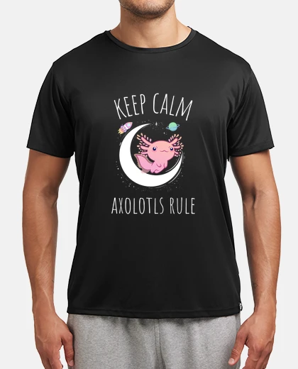 T-shirt mantieni la calma governa gli axolotl
