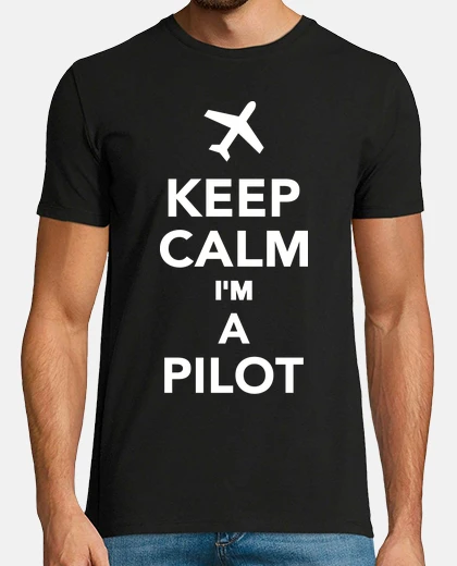 T-shirt mantieni la calma in un pilota