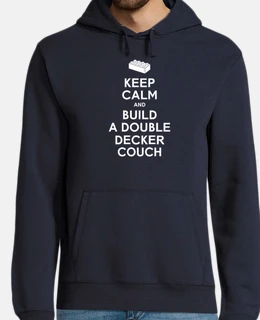 mantieni la calma e costruire un divano mens hoodie