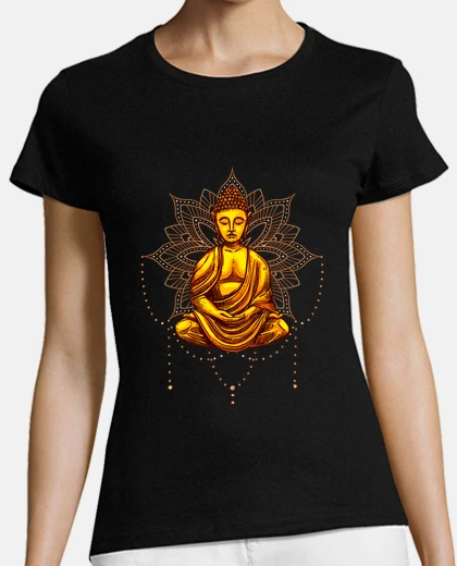 Tee-shirt mantra de méditation statue de Bouddha