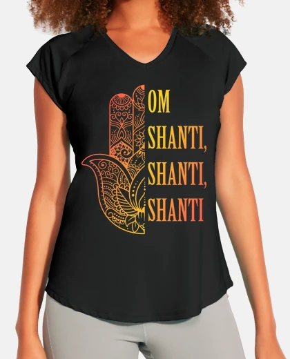 T-shirt mantra spirituale fatima hamsa mano om