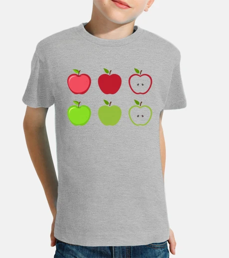 Ropa manzanas rojas y verdes manzano