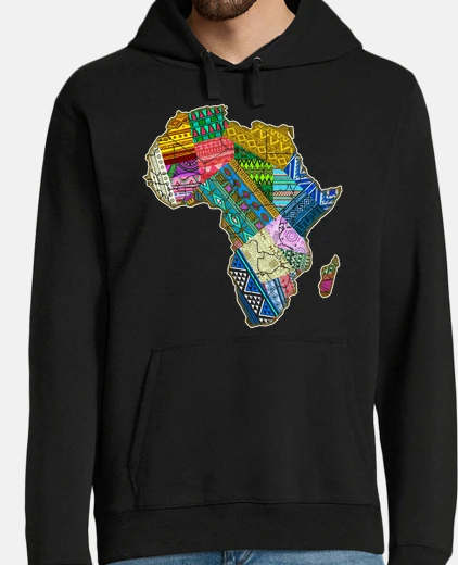 Sudadera Mapa de África Texturas Orgullo Africano Cultura Africana