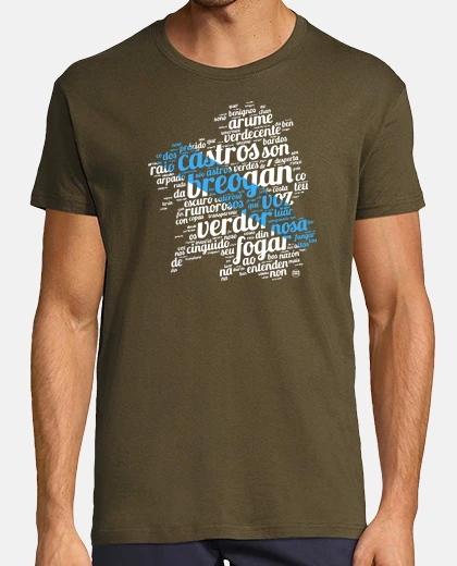 Playera Mapa de Galicia con Himno Gallego