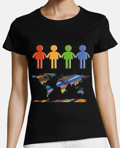 Playera mapa del mundo