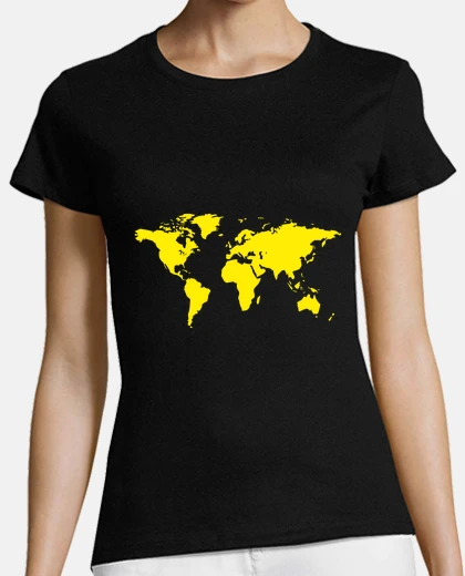 Playera mapa del mundo