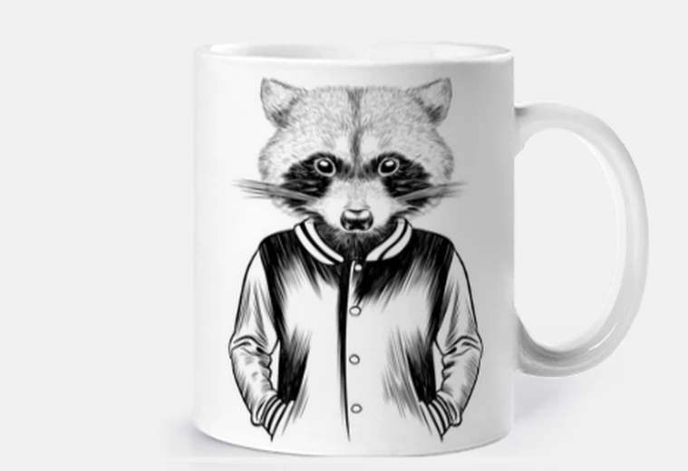 Taza Mapache hipster