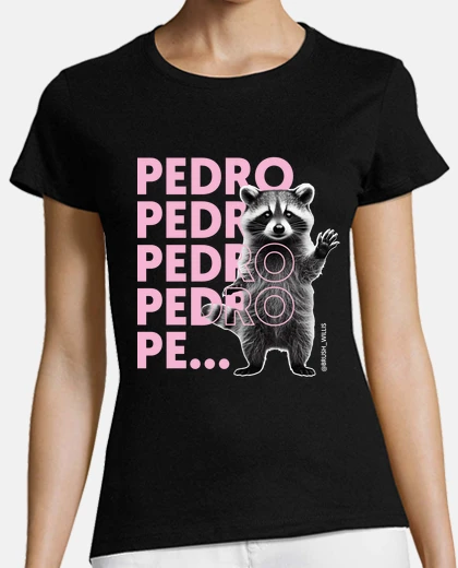 Camiseta Mapache negra Pedro Pedro Pe