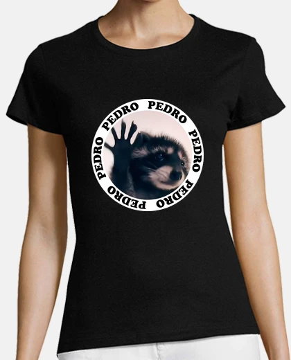 Camiseta Mapache Pedro negro