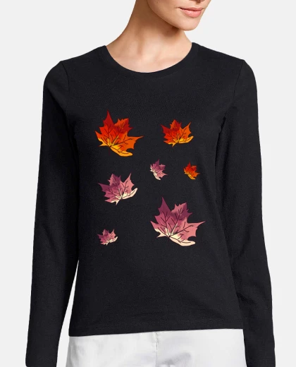 Playera maple leaf pattern