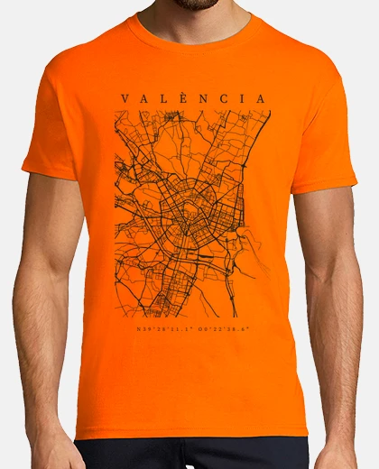 T-shirt mappa valencia samarreta valenzana nera
