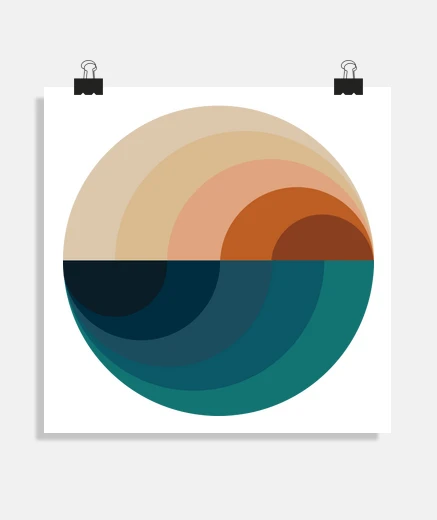 Póster Mar y montaña