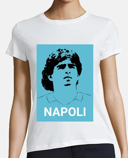 T-shirt maradona napoli, donna