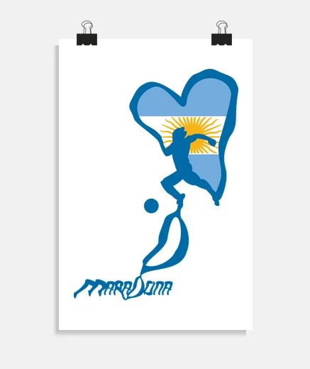 Poster maradona toujours dans le coeur