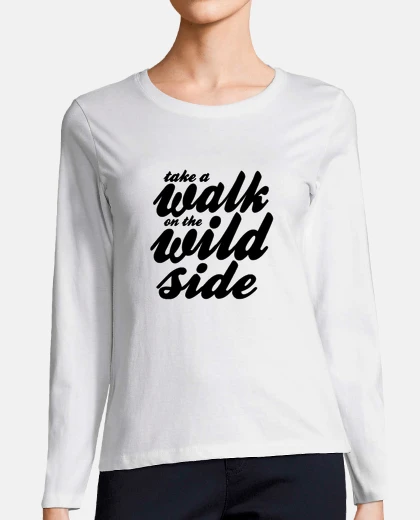 Tee-shirt marcher sur le côté sauvage noir