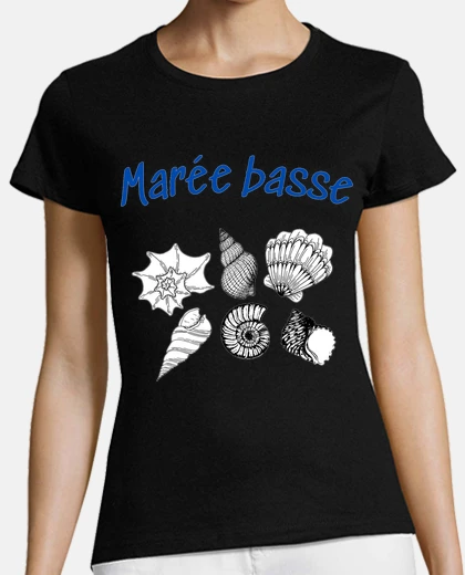 Tee-shirt marée basse , pêche à pied, palourdes ,