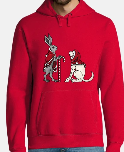 Sudadera Marginalia Navideña Conejo y Perro