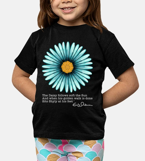 Vêtements marguerite bleue lettre blanche enfants