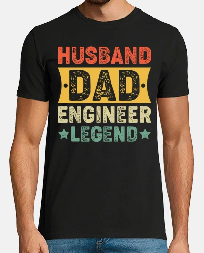 Tee-shirt mari vintage papa ingénieur légende