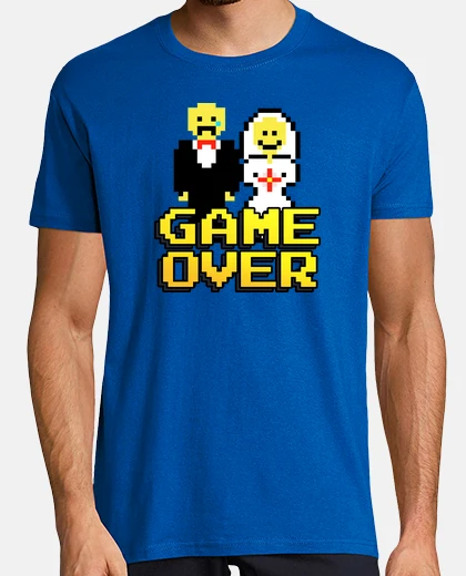 Tee-shirt Mariage Game Over
