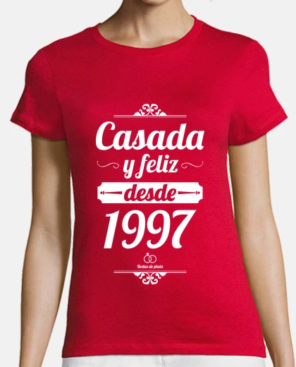 Tee-shirt marié et heureux depuis 1997