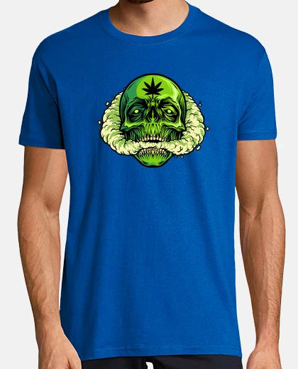T-shirt Marijuana Skull Weed Vaping Weed