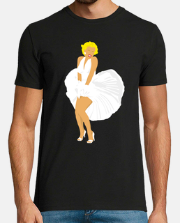 marilyn men&#39;s t-shirt - t-shirt in white dress