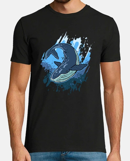 Tee-shirt Marine Animal Blue Humpback Whale