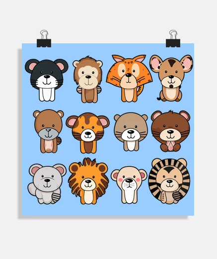 Poster marionnettes pour enfant doigts poster decoration chambre bureau salon stand magasin boutique affich