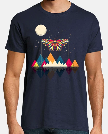 Camiseta mariposa abstracta