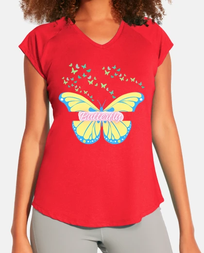 T-shirt mariposa colorida