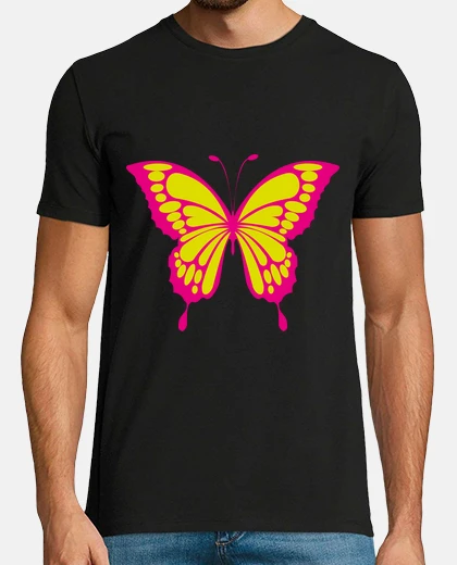 Camiseta mariposa rosa