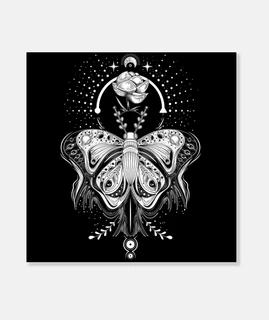 Mariposa tribal tatuaje - dark tee