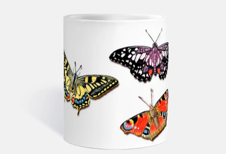 Taza mariposas