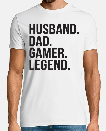 T-shirt marito papà giocatore leggenda giochi