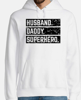 marito papà supereroe - nero