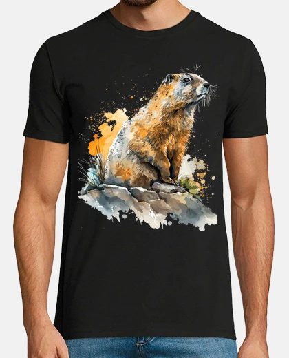 Camiseta marmota madriguera alerta grito valle