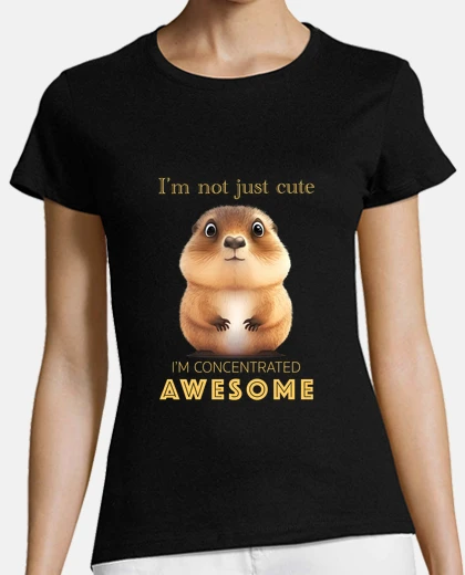 Tee-shirt marmotte concentré génial drôle mignon