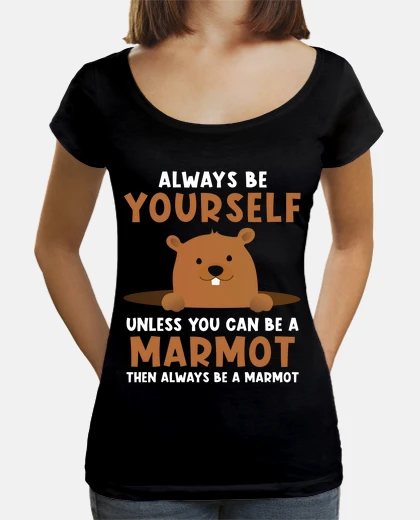 Tee-shirt marmotte disant drôle
