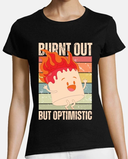 T-shirt marshmallow bruciato ma ottimista