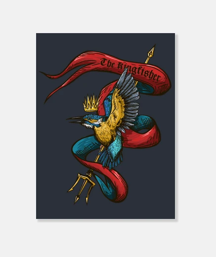 Stampa martin pescatore