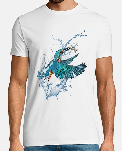 T-shirt martin pescatore con acquasplash